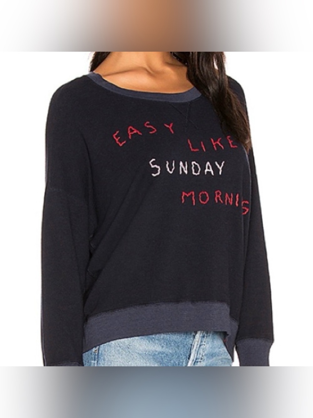 Sundry Easy Like Sunday Morning Sweatshirt 3 large